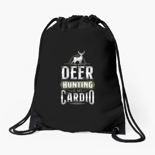 Buck Deer Hunting Hunter Vintage Drawstring Bags
