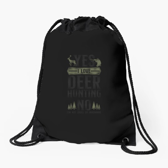 Buck Deer Hunting Hunter Vintage Drawstring Bags