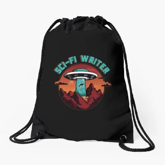 Sci Fi Writer Alien Science Fiction Author Drawstring Bags