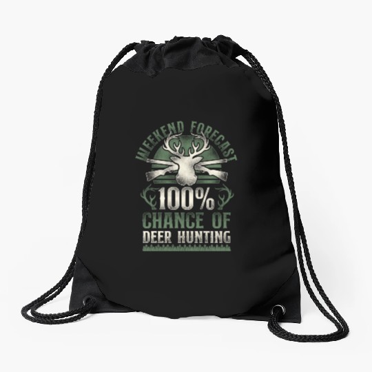 Buck Deer Hunting Hunter Vintage Drawstring Bags