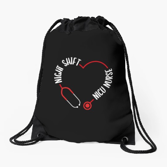 Night Shift Nicu Nurse Stethoscope Nursing Drawstring Bags