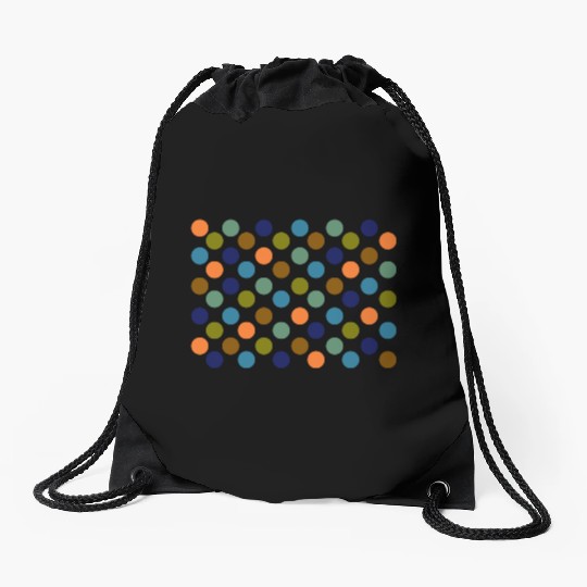 Dots - 1970's Autumn Spots Drawstring Bags