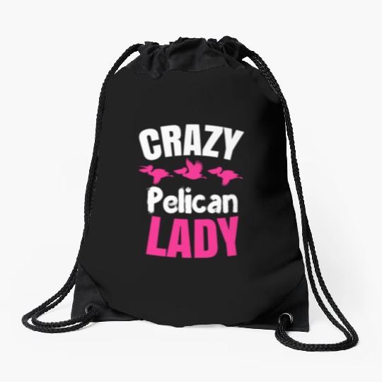 Pelican Lady Birdwatching Pelican Lover Drawstring Bags