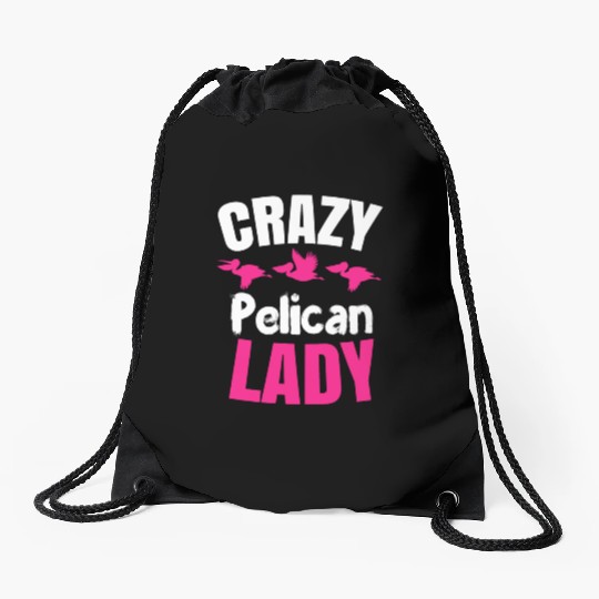 Pelican Lady Birdwatching Pelican Lover Drawstring Bags