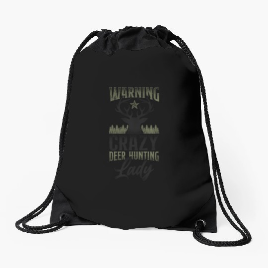 Buck Deer Hunting Hunter Girl Drawstring Bags