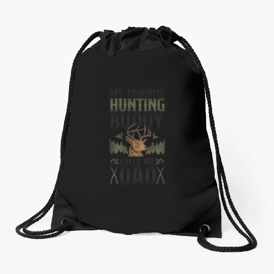 Buck Deer Hunting Hunter Dad Drawstring Bags