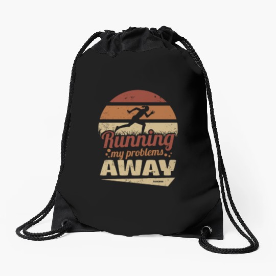 Run jogging sport race training gift Drawstring Bags