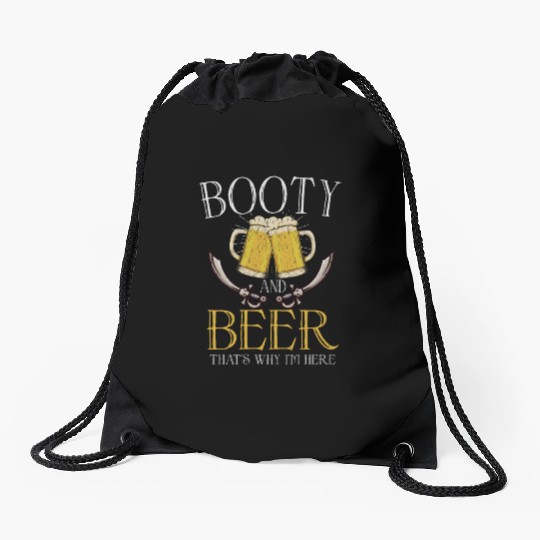 Beer Lover Pirate Pirate Ship Pirate Captain Drawstring Bags