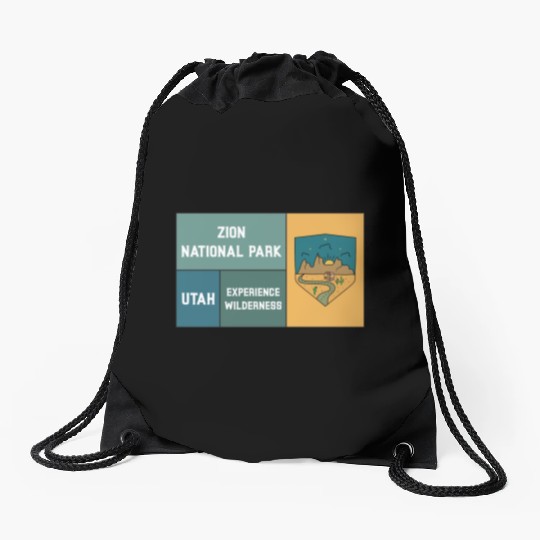 Zion National Park Drawstring Bags