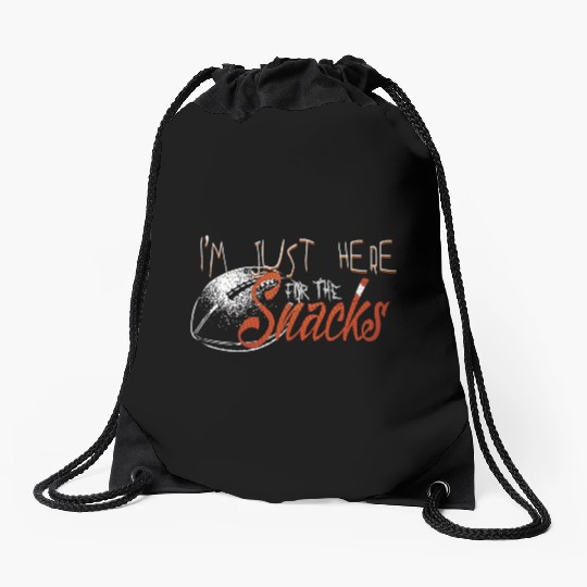 I'm just here for the snacks Drawstring Bags