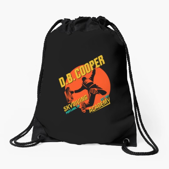 DB Cooper Skydiving Academy Drawstring Bags
