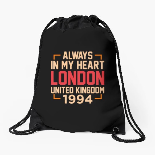 London Funny Gift Idea Drawstring Bags