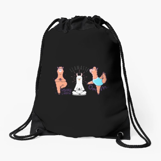 HALF MOON YOGA POSE Drawstring Bags