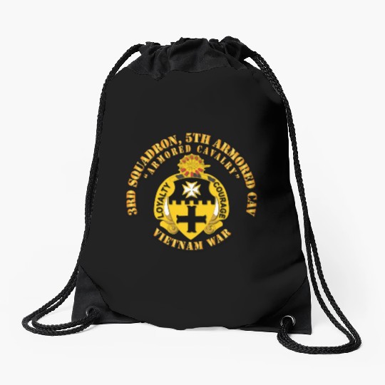 Army 3rd Squadron 5th Armored Cav Vietnam War Drawstring Bags