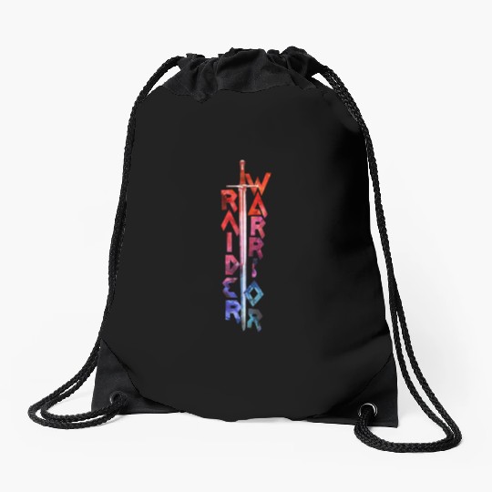 Raider Warrior logo 2 by Carmo Fernandes Drawstring Bags