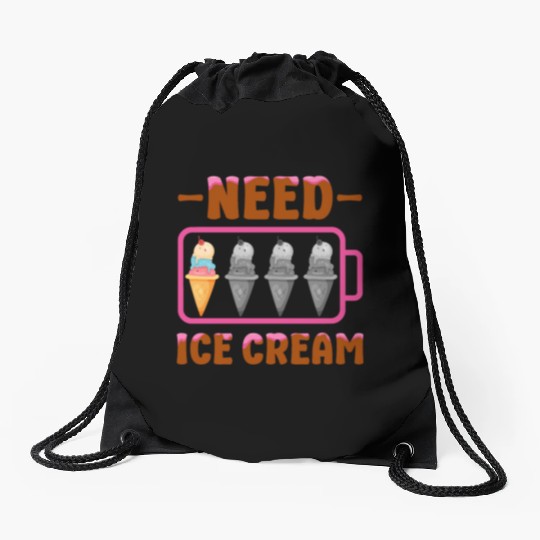 Ice Cream Battery Cone Need Ice Drawstring Bags