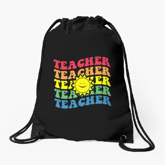 Teacher,Kindergarten Teacher Lovely Retro Teacher Drawstring Bags