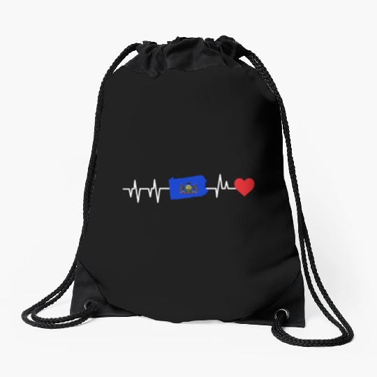 Pennsylvania Heartbeat Gift Drawstring Bags