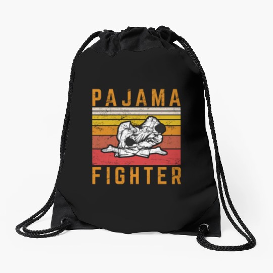 Pajama Fighter Brazilian Jiu Jitsu BJJ JiuJitsu Ji Drawstring Bags
