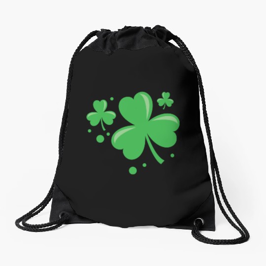 Irish Shamrock Pocket Size Clover St. Patrick's Drawstring Bags