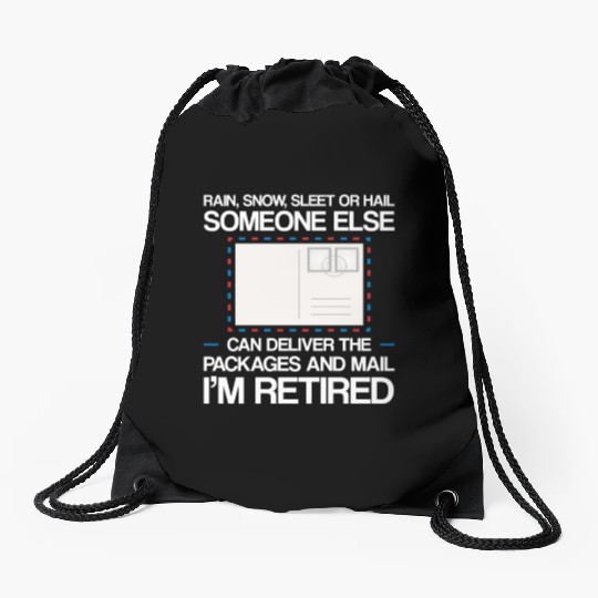Retired Postal Worker Retirement Mailman Postman Drawstring Bags