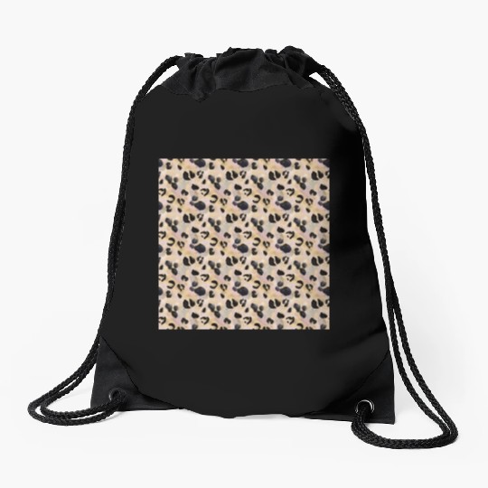 Pretty Leopard Animal Print Pattern Drawstring Bags