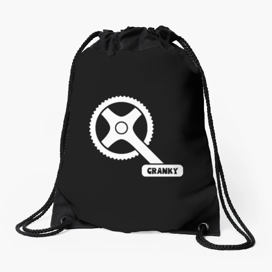 Cranky - Funny Cyclist Gift Drawstring Bags