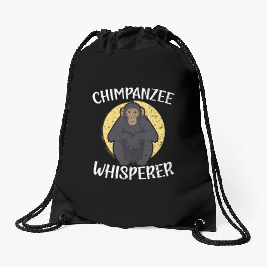 Chimpanzee Whisperer Monkey Animal Zookeeper Drawstring Bags