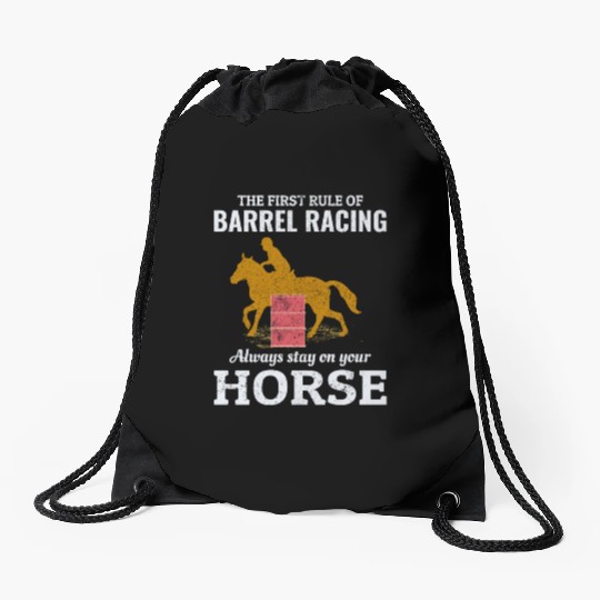 Barrel Racer Rodeo Racing Horse Riding Race Funny Drawstring Bags