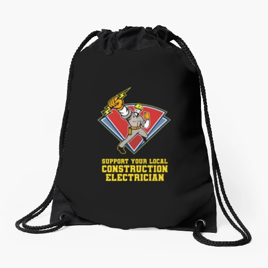 Electrician Electrical Engineer Lineman Drawstring Bags