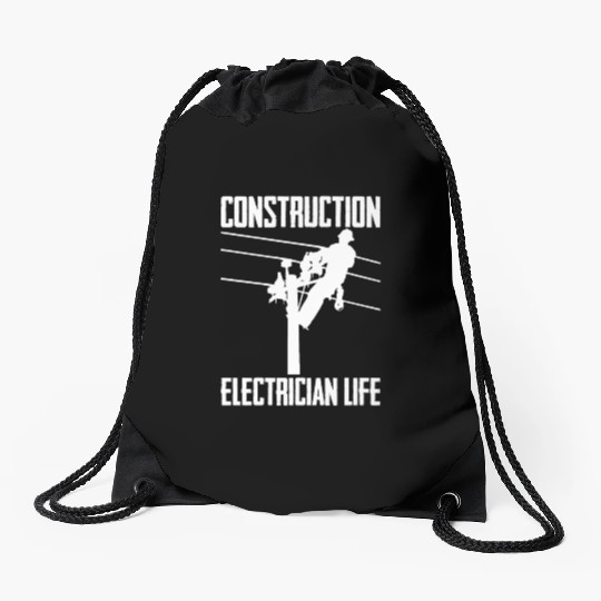 Electrician Electrical Engineer Lineman Drawstring Bags