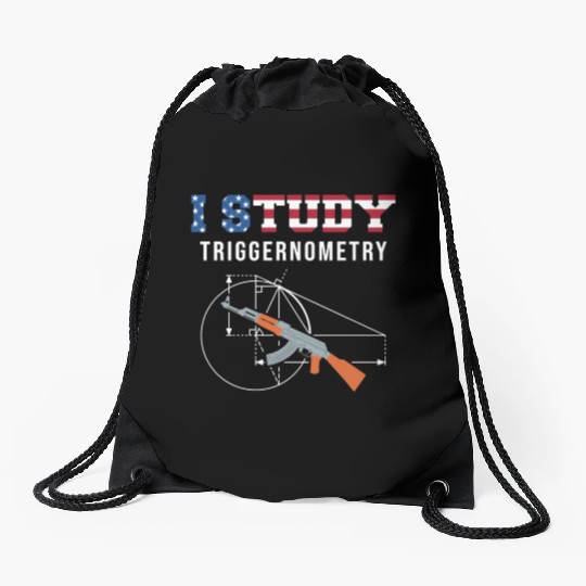 I Study Triggernometry - Gun Lover Drawstring Bags
