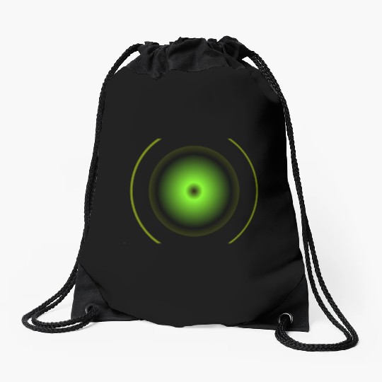 Shapes dark green Drawstring Bags