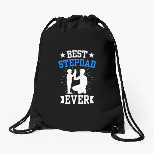 Best Stepdad Ever Fathers Day Step Dad Stepfather Drawstring Bags