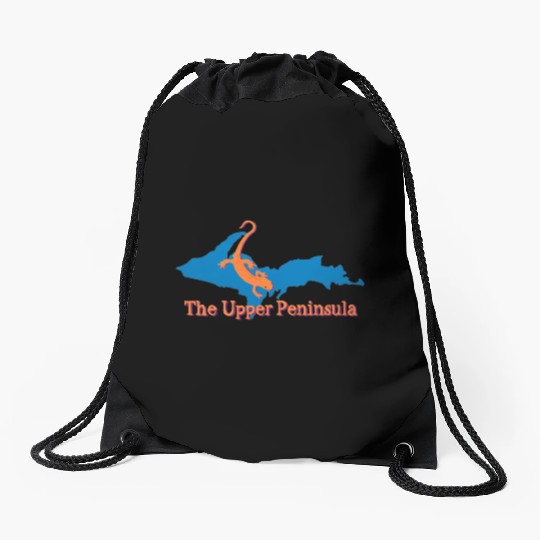 Upper Peninsula Newt Drawstring Bags