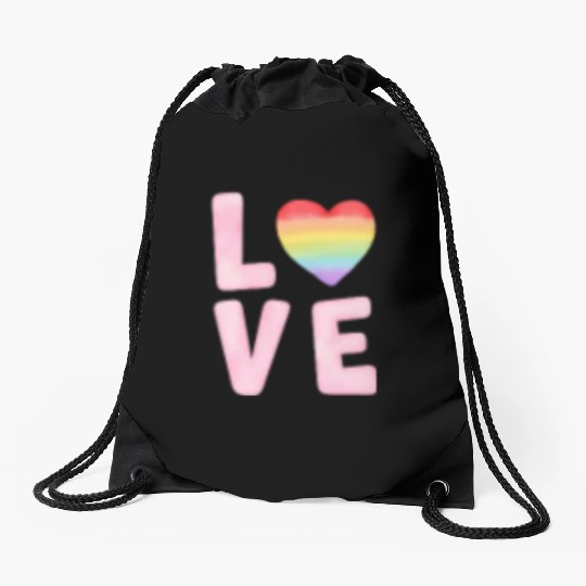 Lgbtq Gay Pride Month Rainbow Love Is Love Drawstring Bags
