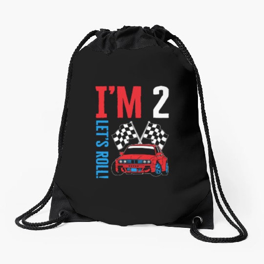 I'm Two Let's Roll Drawstring Bags, Future Race Driver Drawstring Bags,
