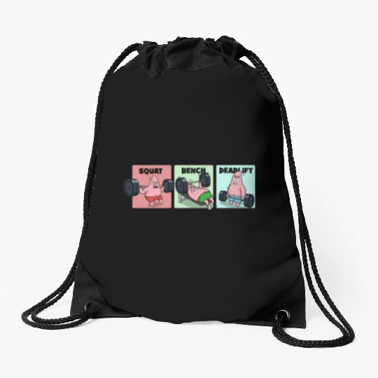 Majin Buu vs Patrick - Funny Anime Gym Drawstring Bags