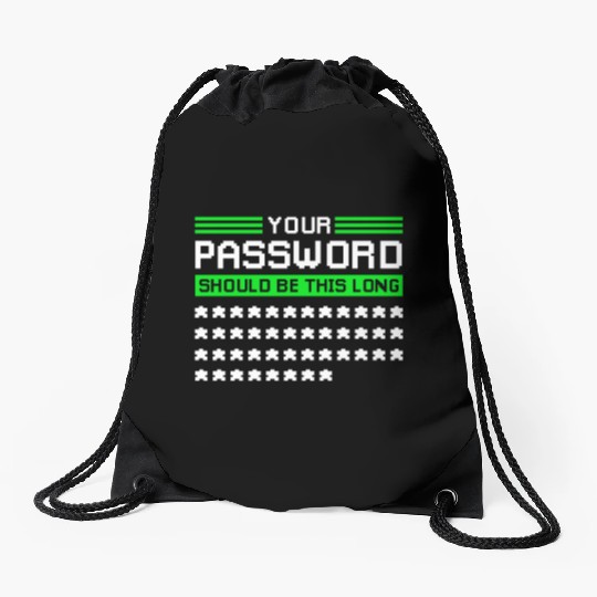 Funny Cyber Security Password Drawstring Bags