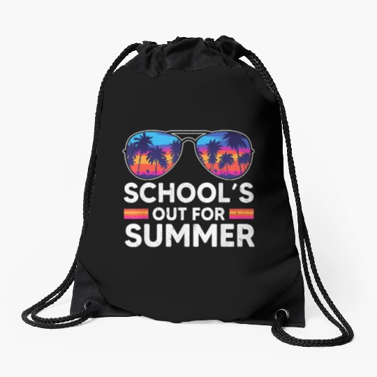 Schools Out For Summer Teacher Drawstring Bags