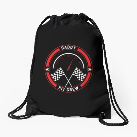 Daddy Pit Crew Drawstring Bags, Father's Day Gift Race Day