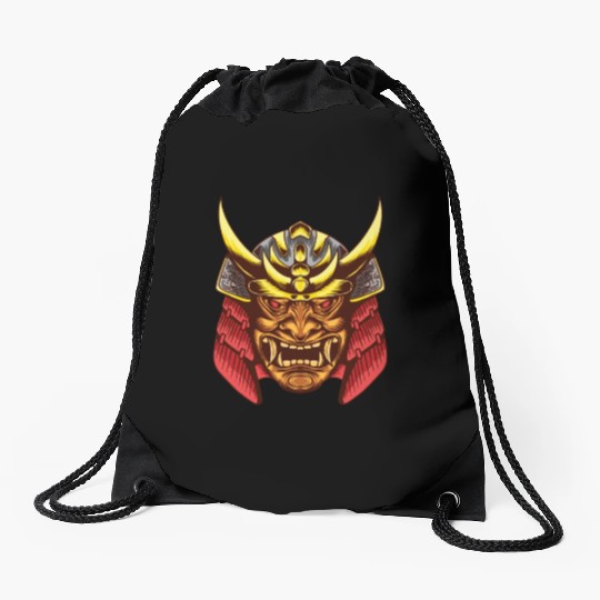 Anime Samurai Legendary Mask Drawstring Bags