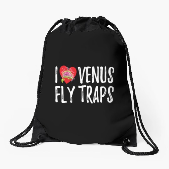 I Love Venus Flytrap Carnivorous Bite Me Drawstring Bags