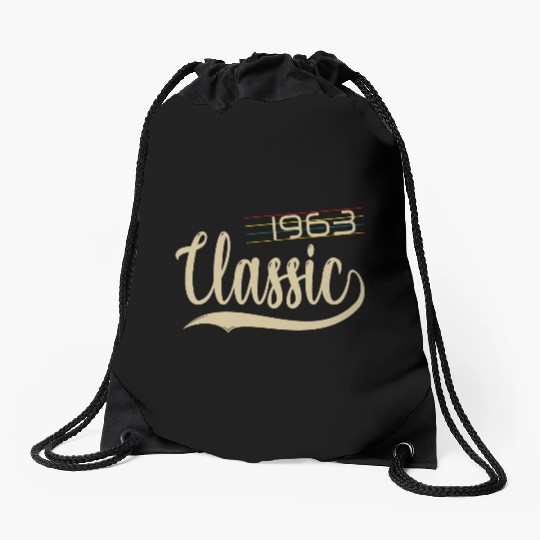 CLASSIC RETRO MADE IN 1963 55TH BIRTHDAY GIDTS 55 Drawstring Bags