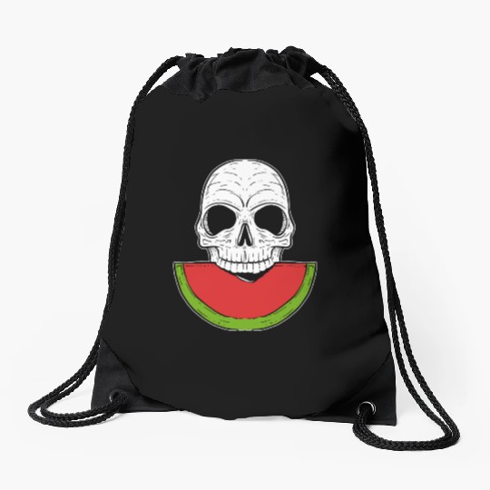Watermelon Skull Fruitarianism Gift Drawstring Bags