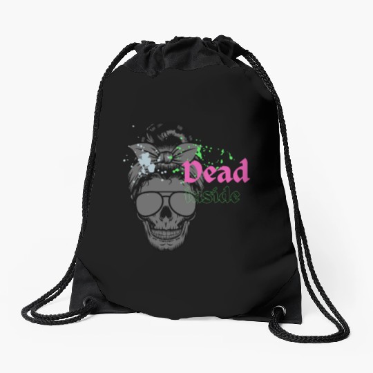 Dead Inside Drawstring Bags