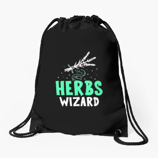 Herbs Wizard Herbalist Herb Herbalism Gardening Drawstring Bags