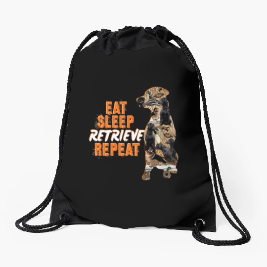 Labrador Retriever Duck Hunting Design Drawstring Bags
