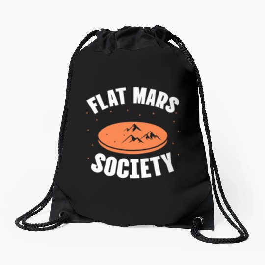 Flat Mars Society Drawstring Bags