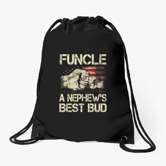 Funcle A Nephew Best Bud Us Drawstring Bags